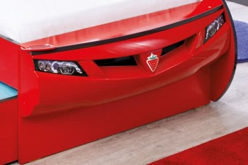 CARBED Кровать-машина Coupe с выдвижной кроватью Red 20.03.1306.00 в Набережном - naberezhnoe.mebel54.com | фото