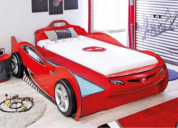 CARBED Кровать-машина Coupe с выдвижной кроватью Red 20.03.1306.00 в Набережном - naberezhnoe.mebel54.com | фото