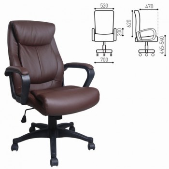 Кресло офисное BRABIX Enter EX-511 (коричневый) в Набережном - naberezhnoe.mebel54.com | фото