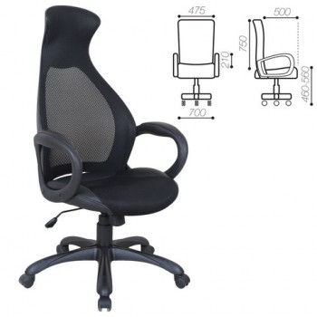 Кресло офисное BRABIX Genesis EX-517 (черное) в Набережном - naberezhnoe.mebel54.com | фото