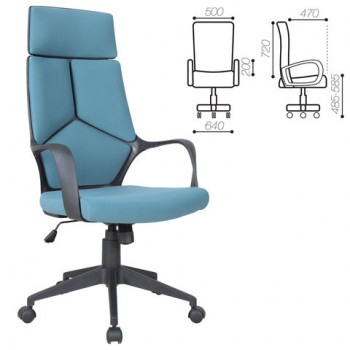 Кресло офисное BRABIX Prime EX-515 (голубая ткань) в Набережном - naberezhnoe.mebel54.com | фото