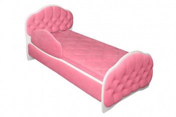 Кровать 170 Гармония 89 Розовый (мягкий бортик) в Набережном - naberezhnoe.mebel54.com | фото