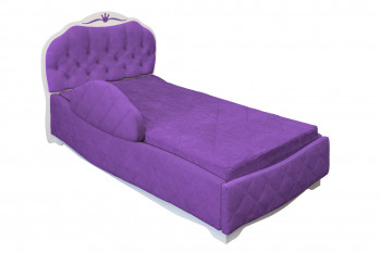 Кровать 190 Гармония Lux 32 Фиолетовый (мягкий бортик) в Набережном - naberezhnoe.mebel54.com | фото