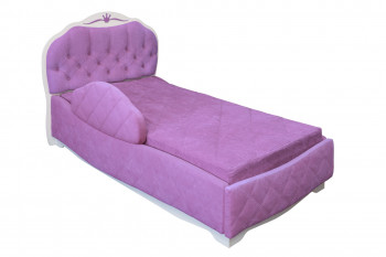 Кровать 190 Гармония Lux 67 Светло-фиолетовый (мягкий бортик) в Набережном - naberezhnoe.mebel54.com | фото