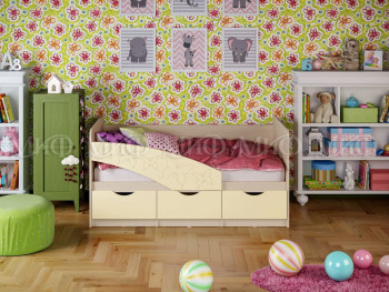 Кровать Бабочки 2,0м (Ваниль матовый) в Набережном - naberezhnoe.mebel54.com | фото