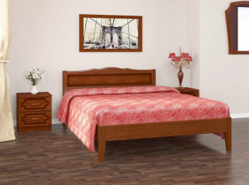 Кровать Карина-7 из массива сосны 1600*2000 Орех в Набережном - naberezhnoe.mebel54.com | фото