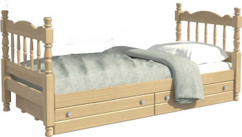 Кровать одинарная Аленка из массива сосны 800*1890 Сосна в Набережном - naberezhnoe.mebel54.com | фото