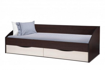 Кровать одинарная "Фея - 3" (симметричная) New (венге / вудлайн кремовый / ДВПО: белый) в Набережном - naberezhnoe.mebel54.com | фото