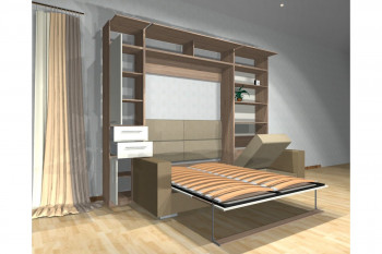 Шкаф-кровать с диваном Каролина в Набережном - naberezhnoe.mebel54.com | фото